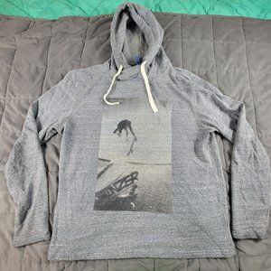 Divided Adults XL Gray Long Sleeve Skateboard Graphic Hoodie Sweater Casual Warm